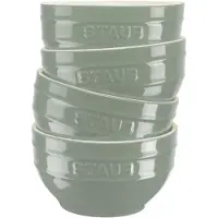 Staub Servering Set Med 4 Skålar Eukalyptus 14 Cm