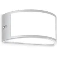 Ideal Lux Vägglampa utomhus Rex 1, dimbar, Aluminium / grå / zink, Aluminium / grå / zink, Utomhusvägglampa