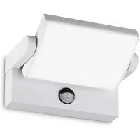 Ideal Lux Utomhus vägglampa med rörelsesensor Swipe Sensor, Vitt / opal, Metall, Modern