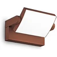 Ideal Lux LED utomhus vägglampa Swipe, Brun / rost, Metall, Modern, LED-vägglampa utomhus