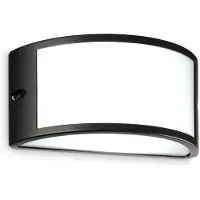 Ideal Lux Vägglampa utomhus Rex 1, dimbar, Svart, Aluminium / grå / zink, Utomhusvägglampa