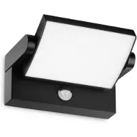 Ideal Lux Utomhus vägglampa med rörelsesensor Swipe Sensor, Svart, Metall, Modern