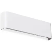 Ideal Lux LED vägglampa Delta, Vitt / opal, Vardagsrum / matsal, Aluminium / grå / zink, Modern, LED-vägglampa, vägglampa inomhus