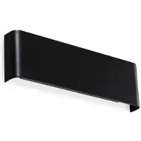 Ideal Lux LED vägglampa Delta, Svart, Vardagsrum / matsal, Aluminium / grå / zink, Modern, LED-vägglampa, vägglampa inomhus