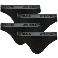 Athena Briefs BASIC COTON Pack de 4 man - Svart - EU L
