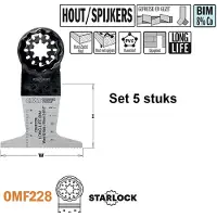 Cmt Instickssågblad OMF228 Wood & Nails Long Life; BiM; 65 mm; 5 st.