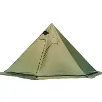 TOMTOP JMS 4-6 personer tipitält med spisjack Campingpyramid tipitält för camping Backpacking Vandring armégrön färg