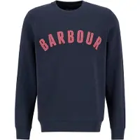 Barbour - Sweatshirts - Prep Logo Crew Neck Sweatshirt Navy/Pink för Unisex - Storlek L - Marinblå