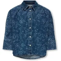 Kids Only Jeansjacka - KogGrace - Medium+ Blue Denim/Rose - - 8 år (128) - Jeansjackor
