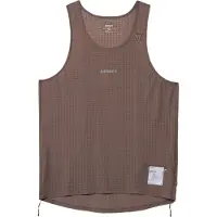Satisfy - Trail running kläder - Space-O Singlet Falcon för Unisex - Storlek L - Brun