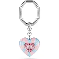 Swarovski Nyckelring 'Key' ljusblå / ljusrosa / silver