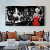 DIMENGQI Marilyn Monroe Legendariska kändiskaraktärer Väggkonst, HD Canvas Print Poster, Hem, Vardagsrum, Rumsdekormålning 30x60cm