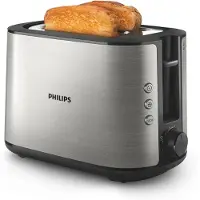 Philips Viva Collection HD2650 Full metal - Brödrost - 2 skiva - 2 Kortplatser - rostfritt stål