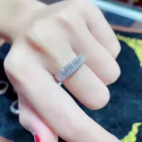 YIRAN Jewelry 14 k vitguld färg smycken Bohemia ring för kvinnor Anillos De Bizuteria bröllop 925 silver naturligt 2 karat diamant smycken ring Resizable vit