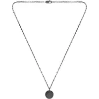 BOSS Black-plated necklace with Double B monogram medallion