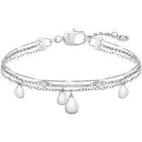 BOSS Three-layer silver-tone bracelet with droplet charms