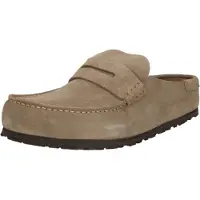 Birkenstock för män. 1029675 Lädertofflor Naples Wrapped (Normal passform) taupe (47), Hud, Karta, Ingen, Casual