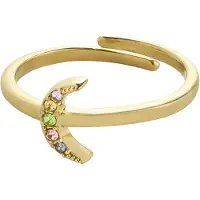 Pilgrim Ring 'Lulu' ljusblå / guld / ljusgrön / rosa