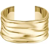BOSS Gold-tone bangle with ripple design