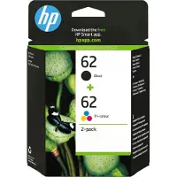 HP 62 (N9J71AE) svart + färg bläckpatron 2-pack (original)
