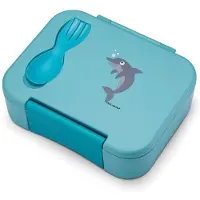Carl Oscar Matlåda m. Gaffel/Sked - BentoBox - 1,59 L - Blå m. D - - One Size - Matlåda