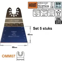 Cmt Instickssågblad OMM07-X5 ExtraLong Life Plunge 68 mm; 5 st.