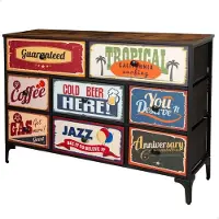 Max Home Vintage-retro Byrå 8 Lådor