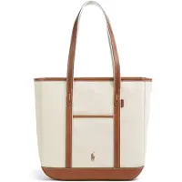 Ralph Lauren Shoppingväska ecru / konjak