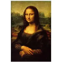 DIMENGQI Leende av Mona Lisa Porträtt Dukmålning Reproduktioner Klassisk Da Vinci Berömd konstaffisch för vardagsrum Cuadros Bild Heminredning Bakgrund 50x70cm