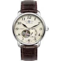 Zeppelin Series LZ127 Graf 7666-5 76665 Automatic Germany Made Herrklocka vit