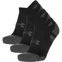 Under Armour Unisex UA Performance Tech 3pk No Show Socks Black