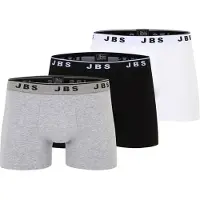 JBS GOTS Kalsonger 3-pack - Vit/Grå/Svart, storlek X-Large