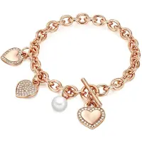 Lulu & Jane Armband roséguld / pärlvit