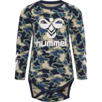 Hummel Body l/ä - hmlSteen - Vetiver Camouflage m. Logo - - 1 år (80) - Body L/Ä