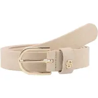 BOSS Suede belt with gold-tone Double B monogram