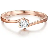 Trilani Ring roséguld / transparent