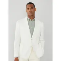 Hackett London för män. HM443303 Vit enfärgad kavaj (36/32), Bomull, Klassisk