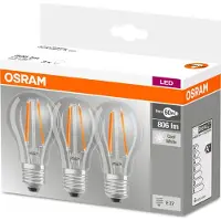 Osram HOMELIGHTING 4058075819535 LED-lamp EEK E (A - G) E27 Päronform 7 W = 60 W Neutralvit (Ø x H) 60 mm x 60 mm 3 st
