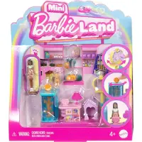 Barbie Mini BarbieLand Collectible Pet Boutique Lekset med 1,5-tums docka Djurprodukt Display Utcheckningsstll Pet House & Cat Baskets for story