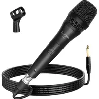 OneOdio Hand Sångmikrofon ON55 Sändare signal:Sladd inkl. kabel, inkl. klammer, Metallhölje