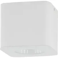 HELESTRA Oso LED-takspotlight, kantig, matt vit OSO, dimbar, Vitt / opal, Badrum, Aluminium / grå / zink, Modern, LED-taklampa