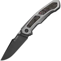 Kizer Cutlery Feweed KI3694A1 Blackwashed CPM S35VN, Titanium Purple Haze Fat Carbon Inlay, pocket knife
