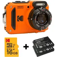 Kodak Digitalkamera 15 Megapixel Zoom (optisk): 4 x Orange inkl. Batteri, Blixt, Minneskort Bildstabilisering, WiFi, Va