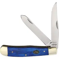 Frost Cutlery Trapper Blue Smooth Bone