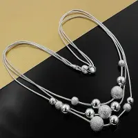 YIRAN Jewelry Delysia kung högkvalitativa kvinnor mode tre-Strand ljus frosting pärla hängen halsband för fest