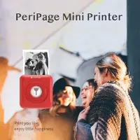 GoolRC Mini bärbar termisk skrivare Papper Fotoficka termisk skrivare 57 mm utskrift Trådlös Bluetooth Android IOS-skrivare röd