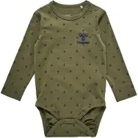 Hummel Body l/ä - hmlBeesy - Dusty Olive - - 1 år (80) - Body L/Ä