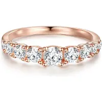 Trilani Ring roséguld / transparent