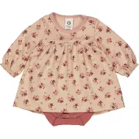 Müsli Klänningsbody l/ä - Dahlia - Rose Sugar m. Blommor - - 2 år (92) - Body L/Ä