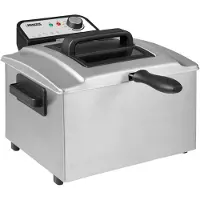 Princess Fritös 5 l 3270 W Non-stick-beläggning, Överhettningsskydd Silver, Svart